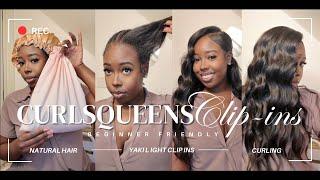 HOW TO INSTALL CLIP INS EXTENSIONS ON NATURAL HAIR  CURLSQUEEN CLIP INS