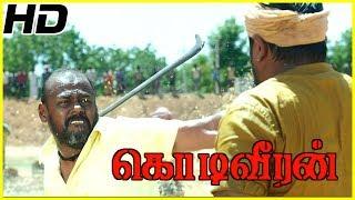 Sasikumar fights with Pasupathy  Kodiveeran Climax Scene  Poorna saves Sasikumars life