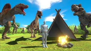 Dinosaur Camping - How To Survive?  Animal Revolt Battle Simulator