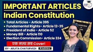 Important Articles of Indian Constitution  All Important Articles  Judiciary Exams  StudyIQ