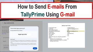 How to Send E-mails From TallyPrime Using G-mail