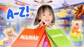 YUKA-CHAN BORONG MAINAN SESUAI ALFABET A-Z  a day in our life