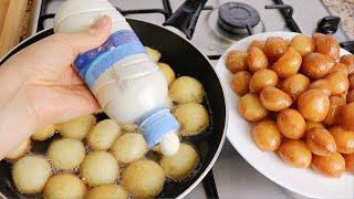 do you have an empty bottle ? Make this easy Crispy Sweet Balls Popular Arabian Dessert