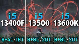 Intel i5-13400F vs i5-13500 vs i5-13600K  Test in 10 Games