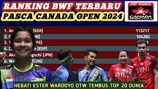 Ester Wardoyo Naik Drastis Update Ranking BWF Terbaru Usai Badminton Canada Open 2024