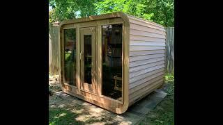 （client feedback）Smartmak Wood Outdoor Square Sauna Room