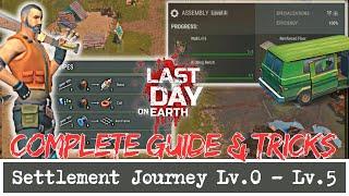 Complete Guide Settlement - Tips & Trick Lv.0 - Lv.5  Last Day On Earth Survival