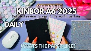 DETAILED KINBOR 2025 A6 Daily LAYOUT flip thru & review  Paper REVIEW