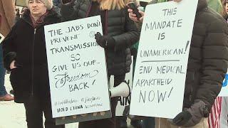 Protest in Skokie calls for vaccine mask mandates end