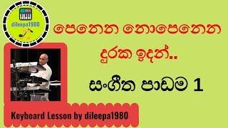 Penena Nopenenaපෙනෙන නොපෙනෙන Keyboard Lesson Part 1