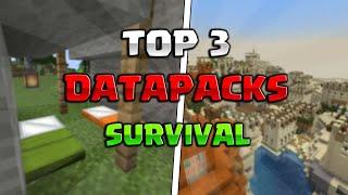 TOP 3 mejores DATAPACKS para SURVIVAL super UTILES y EPICOS