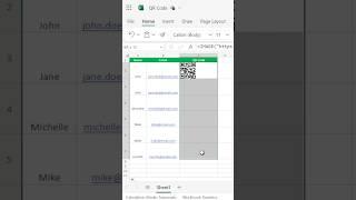 Create working QR code in Excel? In 20 Seconds  QR code trick #shorts #excel