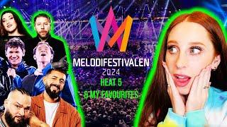 LETS REACT TO MELODIFESTIVALEN HEAT 5 FINALISTS & MY FAVOURITES