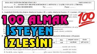 5. Sınıf Fen Bilimleri 2. Dönem 2. Yazılı  1. Örnek 2022