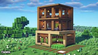 ️Minecraft  How To Build a Large Survival Wooden House - 마인크래프트 건축  대형 야생 나무집 집짓기