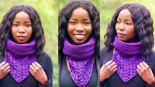How To Crochet A CowlNeck Warmer  Simple and Easy to Follow Tutorial - Beginner Friendly Patterns