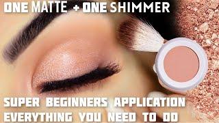 Beginners Eye Makeup Tutorial Using One Matte and One Metallic  How To Apply Eyeshadow