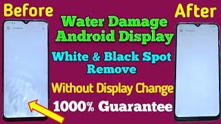 How to Remove White Spot Water Damage Display  Water Damage Display White spot Remove New Trick 