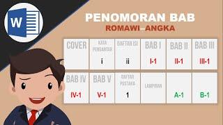 Cara buat nomor halaman BAB Romawi-Angka I-1 II-1 III-1 IV-1 dan Lampiran A-1 B-1 di Ms. Word