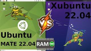 Ubuntu Mate 22.04 vs Xubuntu 22.04 RAM Usage