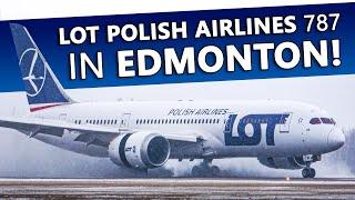 Ukraine Relief Flight LOT Polish Airlines 787-8 Dreamliner in Edmonton