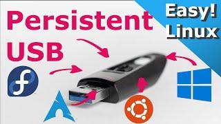 Create a Linux Persistent USB - Use Linux Anywhere with a Persistent Disk Easy Beginner Guide.
