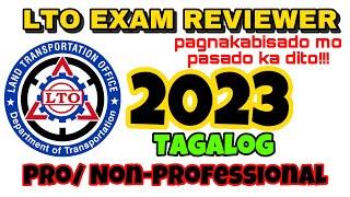 LTO EXAM REVIEWER 2023 TAGALOG for NON Professional and Professional Drivers License Pasado ka dito