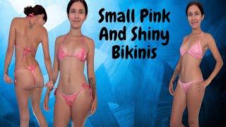 Naiadesaqua Shows You Her Small Pink And Shiny Bikinis