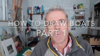 How to Draw Boats Part 1  Step by Step Drawing Fishing and Sailing Boats