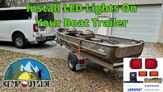 How to Install LED Lights On a Boat Trailer  Maxxhaul LED Waterproof Trailer Light Kit