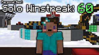 getting 60 solo winstreak hypixel bedwars