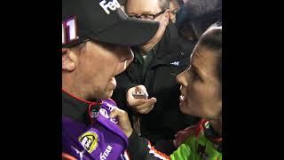 ‘WHAT ARE YOU DOING?’ Danica Patrick confronts Denny Hamlin  #shorts  NASCAR