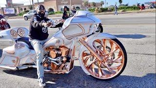 SLIDING WITH LACE ON HIS CUSTOM $300000 HARLEY ROAD GLIDE TO LONESTAR RALLY 2022...