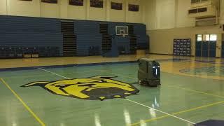 Sparkoz Autonomous Robotic Floor Scrubber Demo at a School Gym