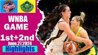 Indiana Fever vs. Seattle Storm 062724 Game 1st+2nd-QTR Highlights  Womens Basketball 2024