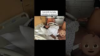 I can birth my baby naturally no epidural #shorts #ytshorts