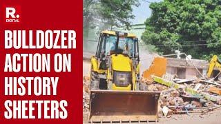 Bulldozer Action on Properties of History-Sheeters in Alwar 10 Houses and Shops Demolished