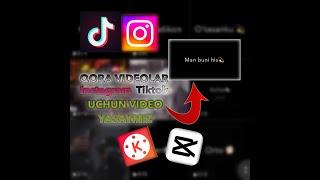 QORA FONLI VIDEOLAR YASASH YOKI BOLMASAM INSTAGRAM TIK TOK UCHUN VIDEO YASAYMIZ VIDEOGA TEXT YOZAMIZ