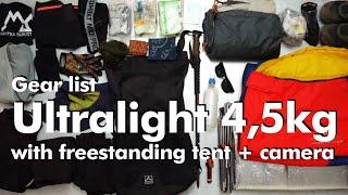  Indonesia Ultralight Backpacking Gear List Baseweight 45 kg Kere Hore Murah Meriah Aman Nyaman