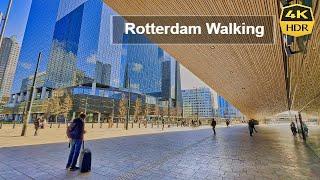The Best of Rotterdam City Walking in the City 4K HDR 60fps Netherlands PART 1.