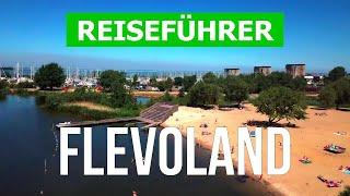 Flevoland Niederlande  Stadt Almere Lelystad Zewolde Urk  Drohne 4k Video  Provinz Flevoland
