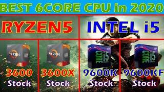 BEST 6 CORE CPU in 2020  INTEL i5 9600KF VS RYZEN5 3600 VS INTEL i5 9600K VS RYZEN5 3600X 