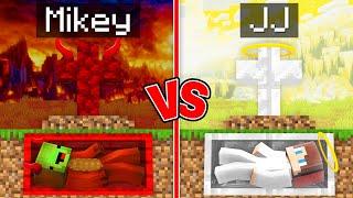 Demon Mikey GRAVE vs Angel JJ GRAVE Survival Battle in Minecraft  - Maizen