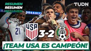 Resumen y goles  Estados Unidos 3-2 México  CONCACAF Nations League - Final  TUDN