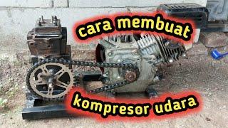 cara membuat kompresor udara dari barang bekas  make air compressor  tutorial