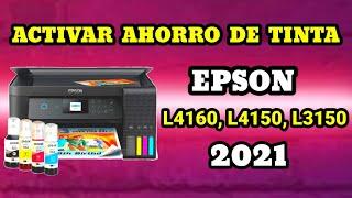 Impresor Epson L4160 activar ahorro de tinta 2021  Como ahorrar tinta en impresora Epson L4160