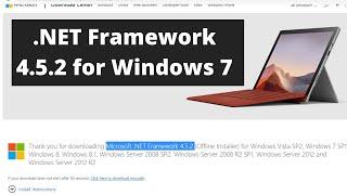 Microsoft .NET Framework 4.5.2 for Windows 7