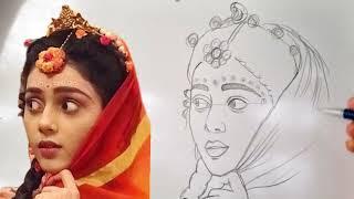 Mallika Singh Drawing  Radhakrishna serial Mallika singh