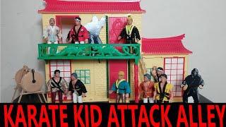 RETRO-WED 1986 REMCO KARATE KID ATTACK ALLEY PLAYSET