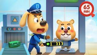 Sheriff Labrador at Airport Security ️  Airplane Safety Tips  Cartoons for Kids